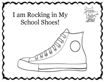 Pete the cat rocking in my school shoes coloring sheet by abcswithmrsmcd