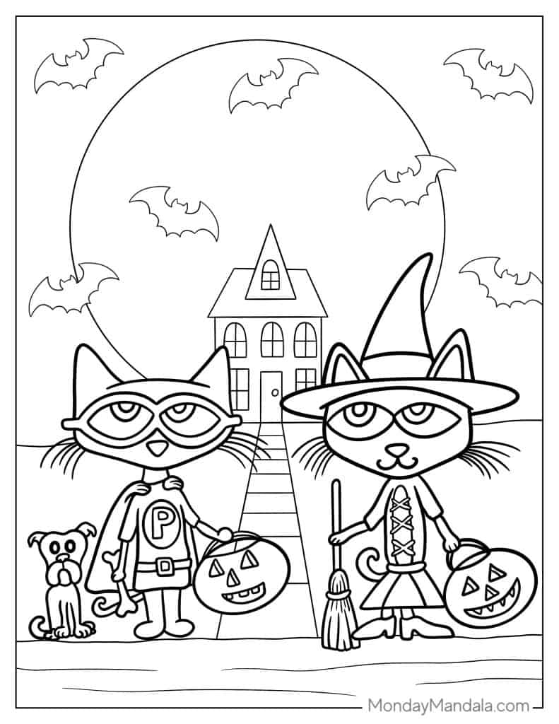 Pete the cat coloring pages free pdf printables