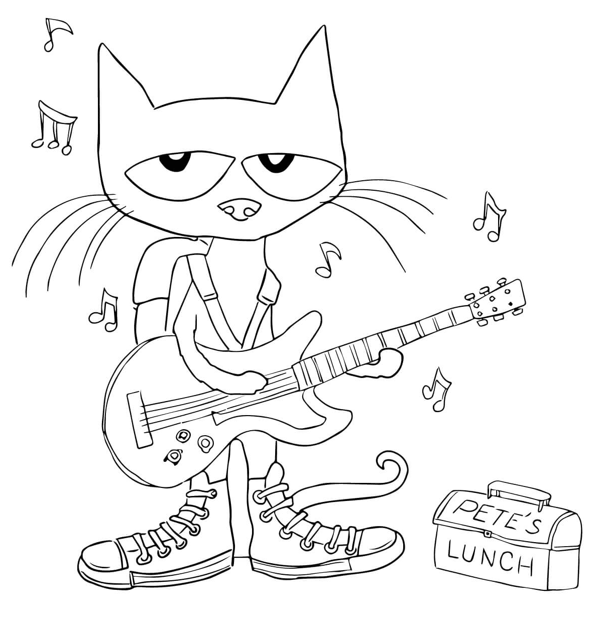 Pete the cat coloring pages printable for free download