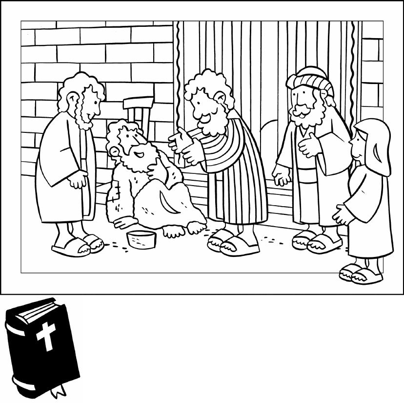 The acts of the apostles healing of the lame man sunday school bible lessons sunday school coloring pages bible coloring pages