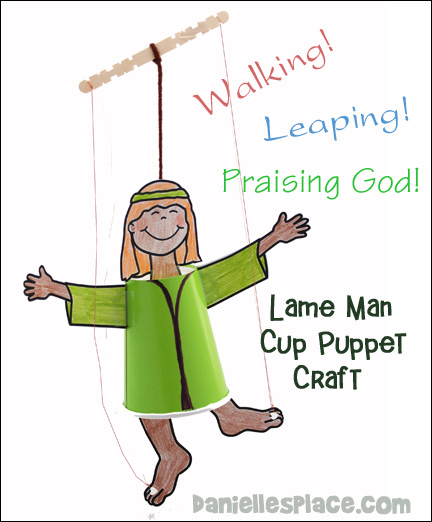 Peter heals the lame man bible crafts and games