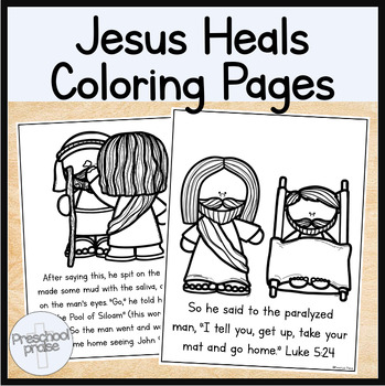 Jesus heals coloring tpt