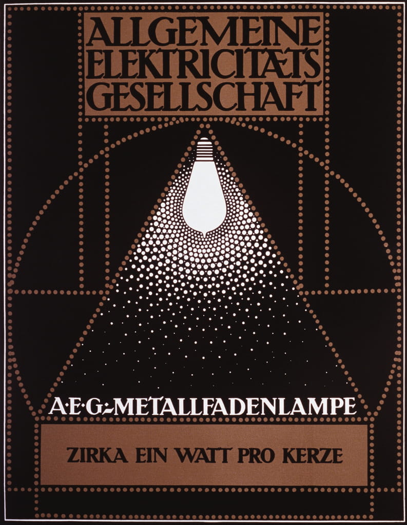 Advertising poster for the general electric company aeg