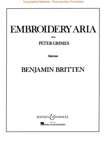 Embroidery aria by benjamin britten