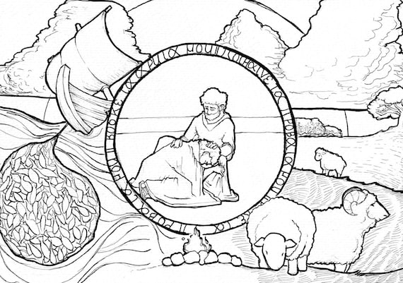 Restoration of peterjohn coloring page instant download