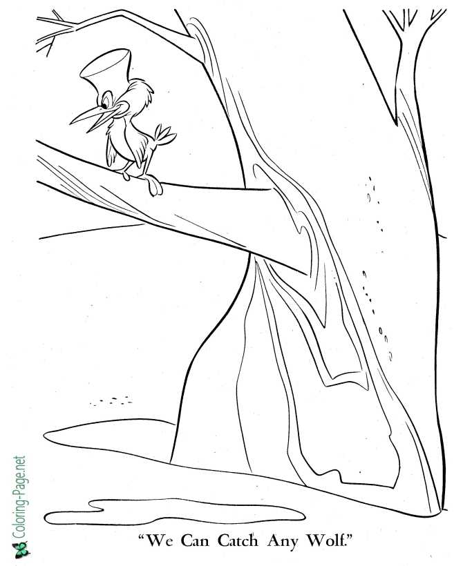 Peter and the wolf coloring pages