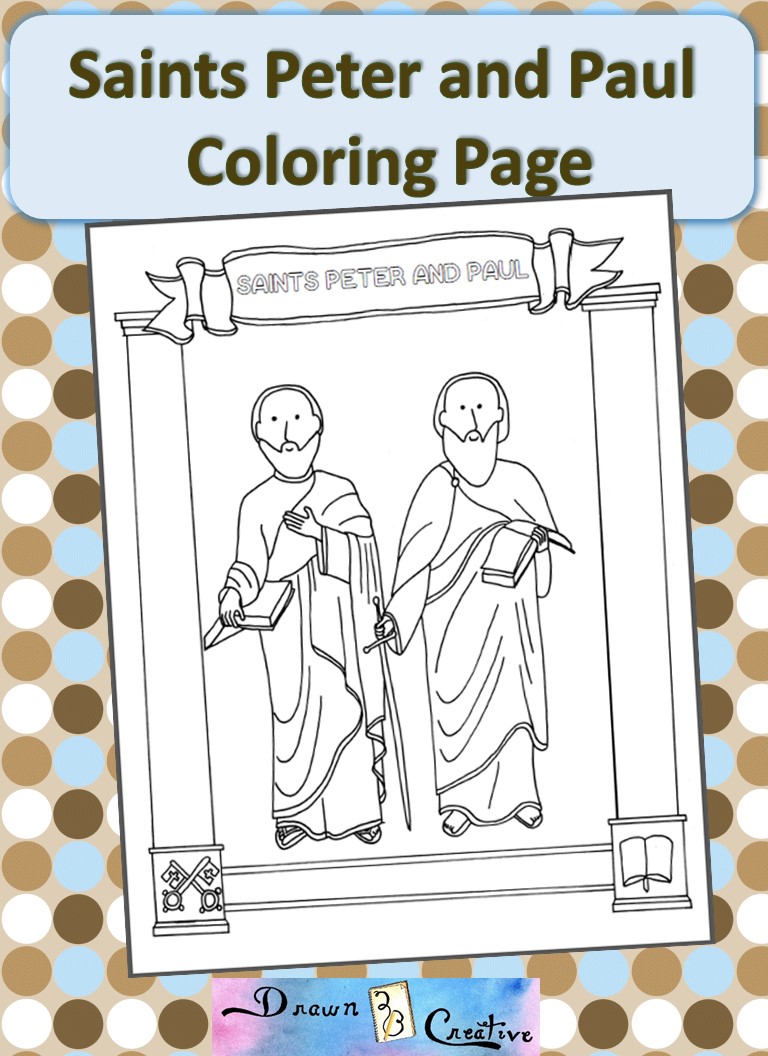 Saints peter and paul coloring page