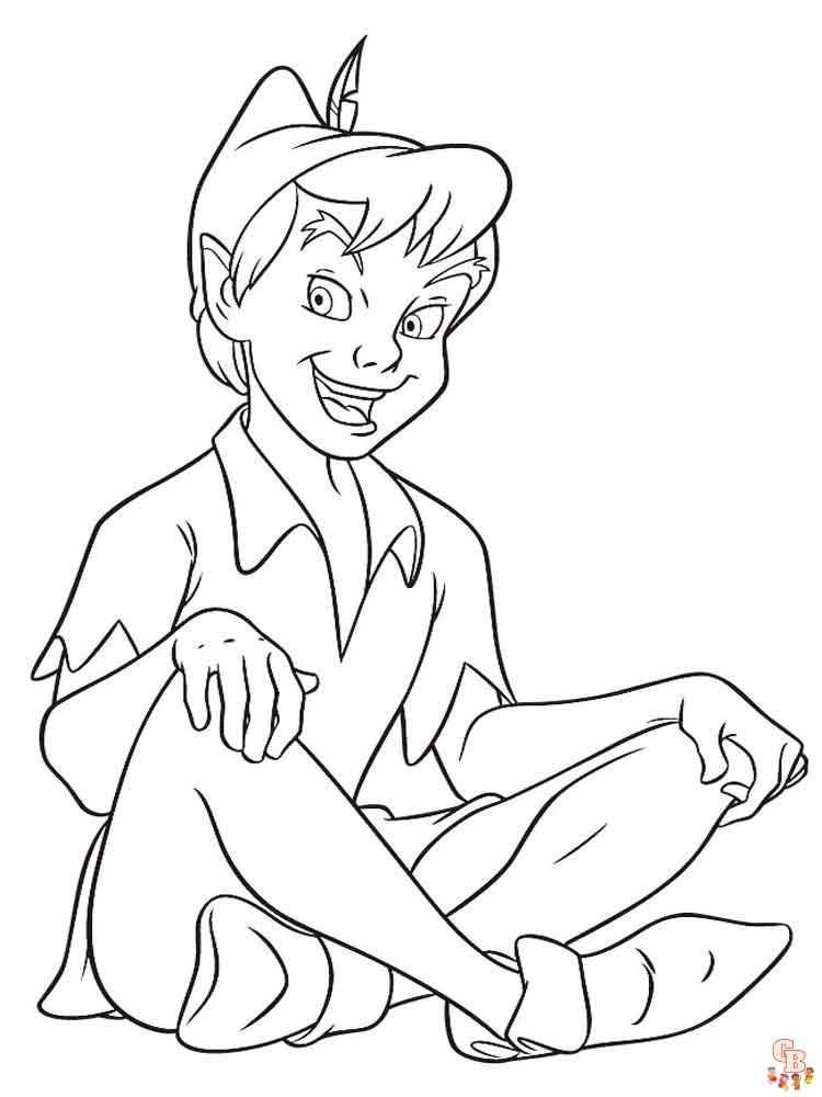 Free printable peter pan coloring pages for kids