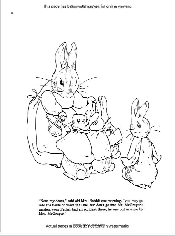 The tale of peter rabbit coloring book st jerome school and library
