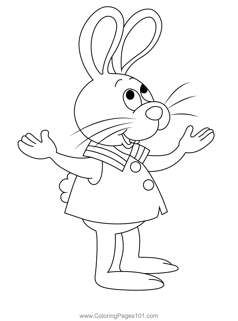 Peter cottontail coloring page for kids