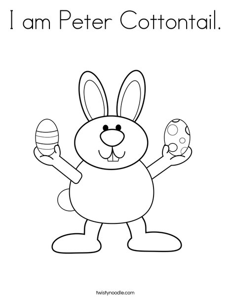 I am peter cottontail coloring page