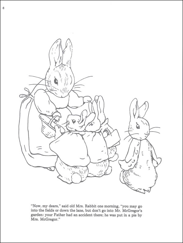 The tale of peter rabbit coloring book