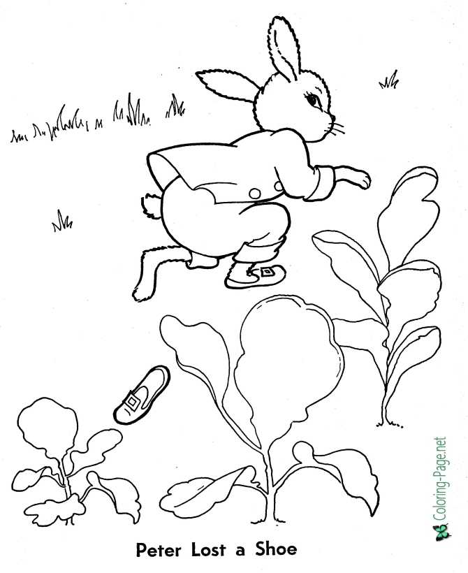 Peter rabbit coloring page