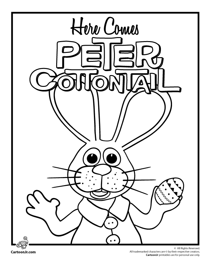 Here es peter cottontail coloring pages