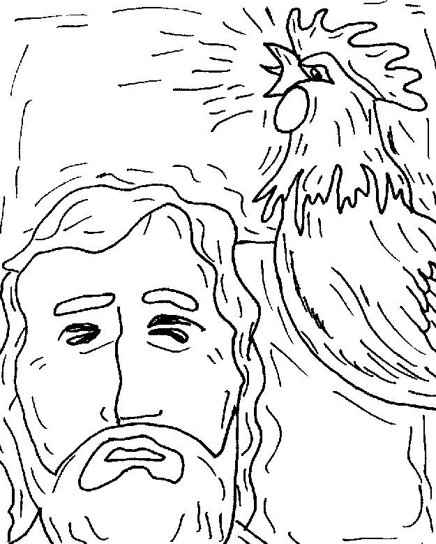 Peters denial of christ sunday school coloring pages easter coloring pages bible for kids