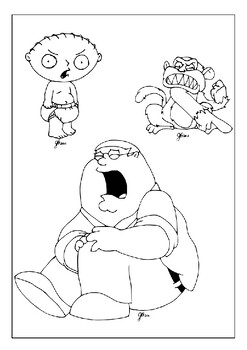 Color your favorite family guy moments with printable coloring pages for kids