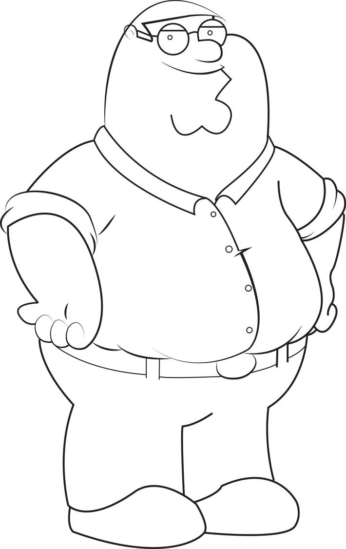 Peter griffin linework by ehollaway on