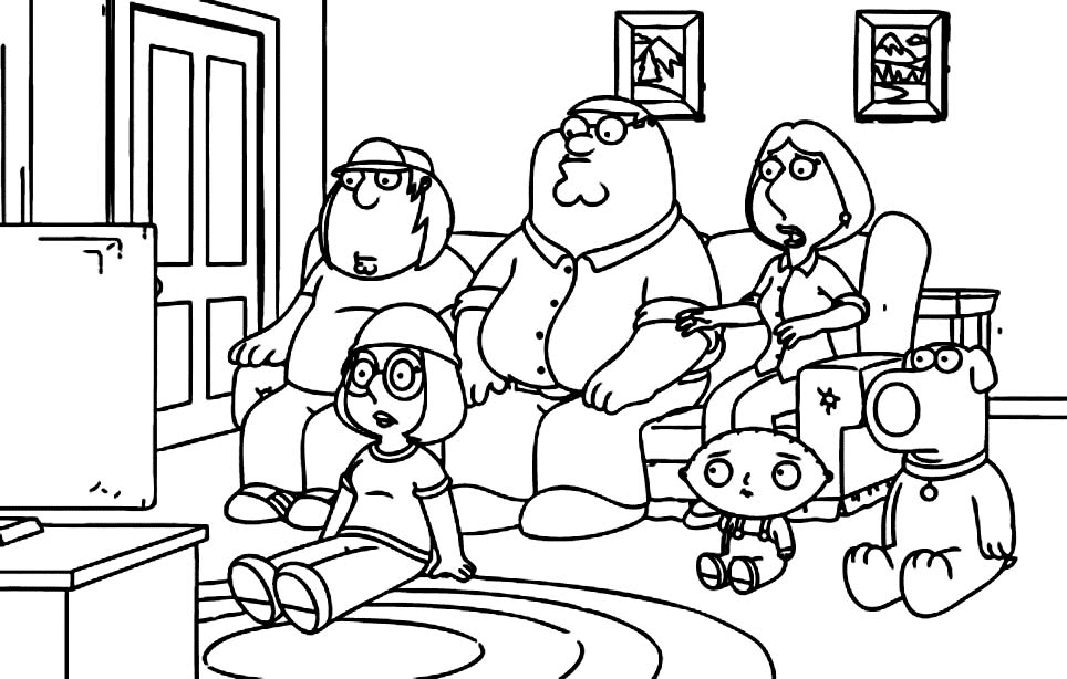 Family guy coloring pages printable for free download