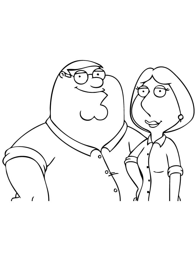 Peter and lois coloring page