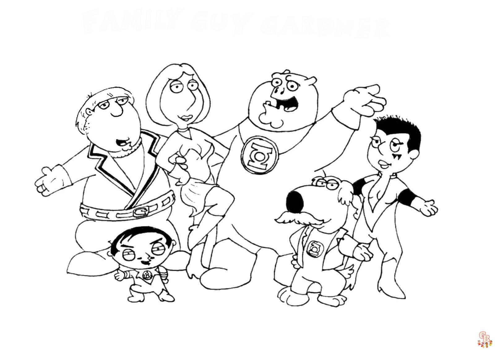 Enjoy coloring with free family guy coloring pages printable