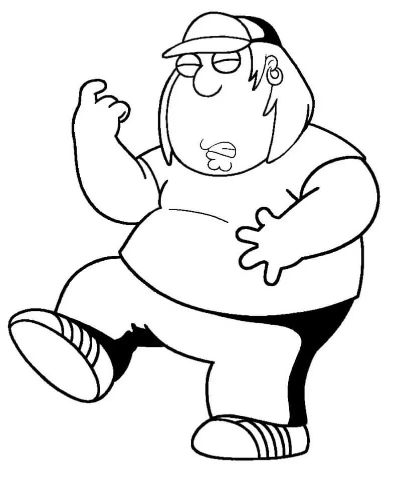 Chris griffin family guy coloring page