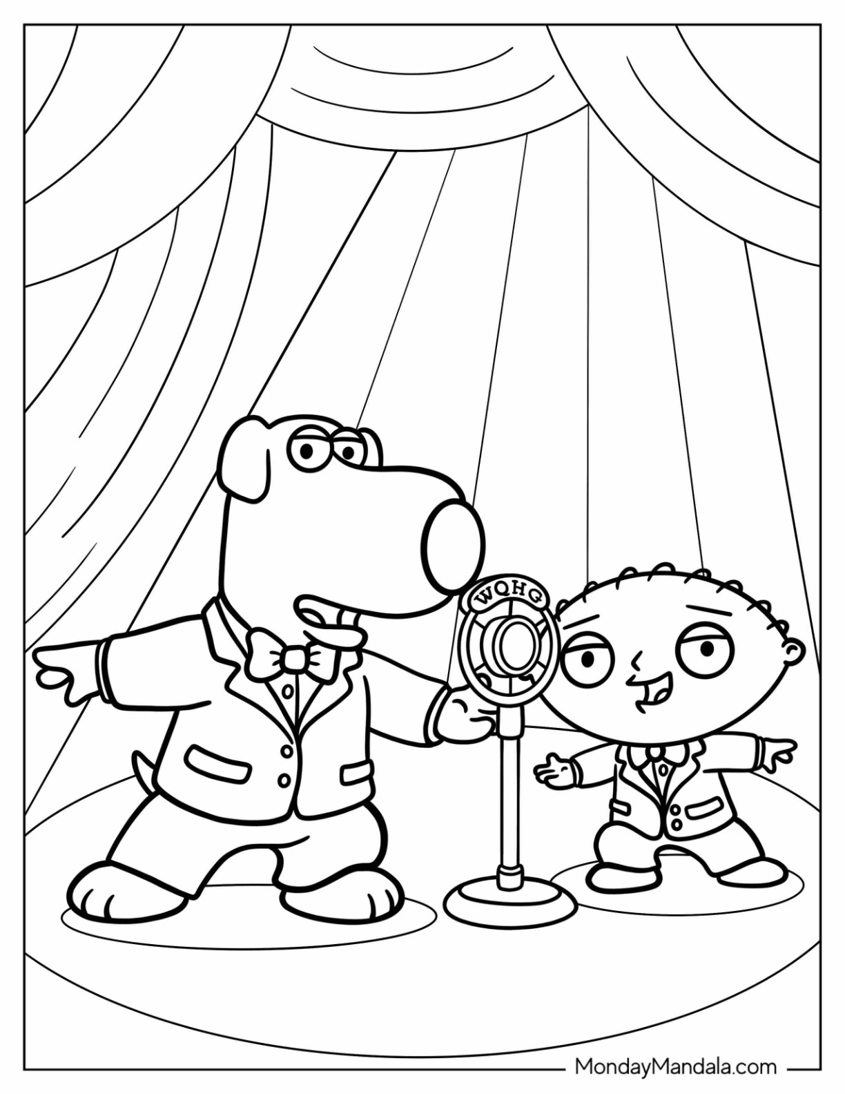 Family guy coloring pages free pdf printables