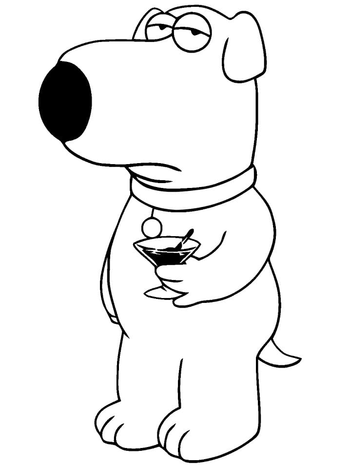 Family guy brian griffin coloring page