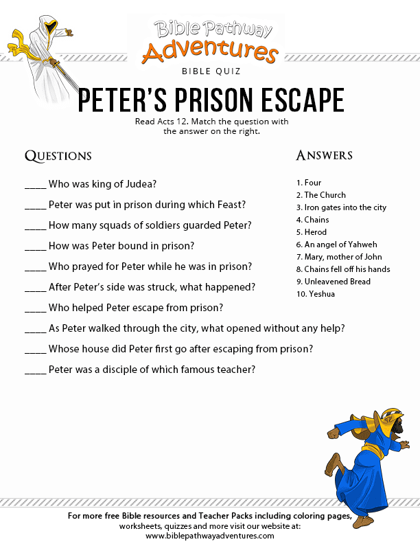 Peter prison â bible pathway adventures