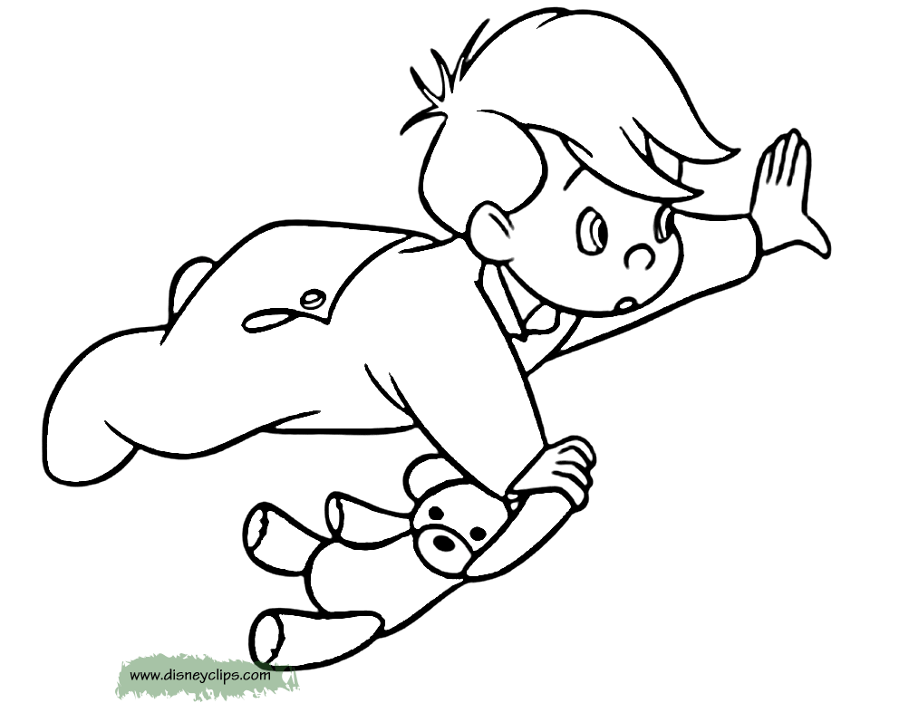 Printable peter pan coloring pages