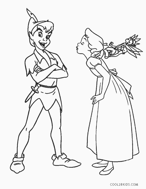 Free printable peter pan coloring pages for kids