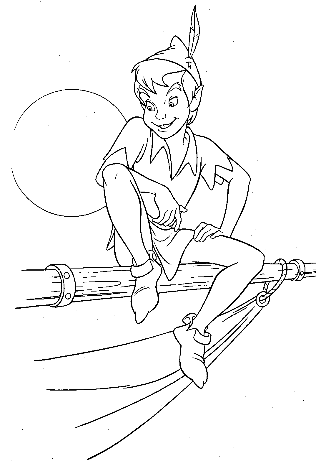 Peter pan coloring pages for kids