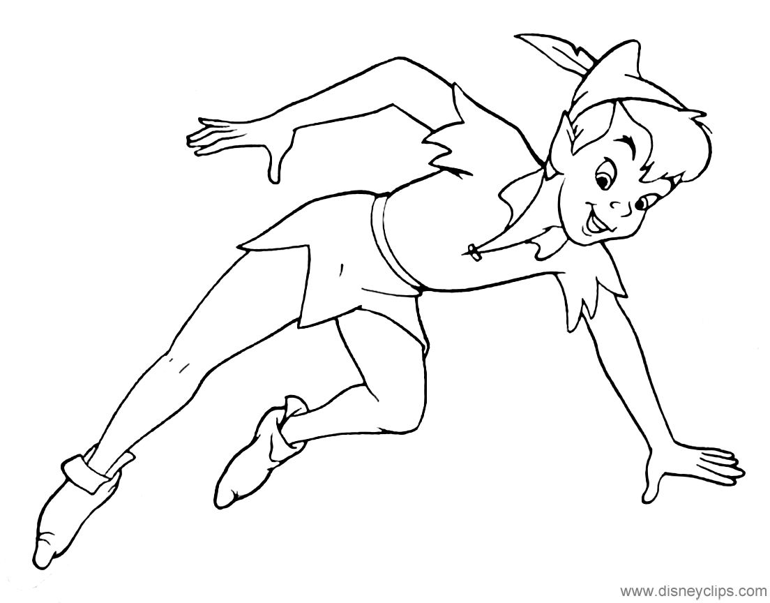 Printable peter pan coloring pages