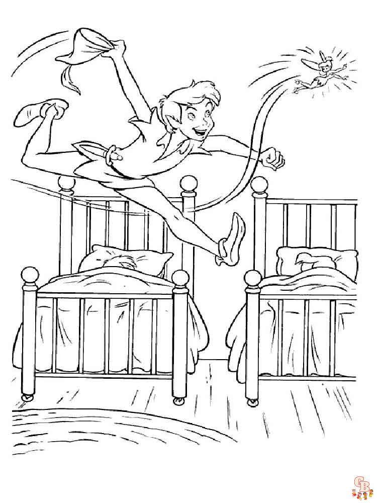 Free printable peter pan coloring pages for kids