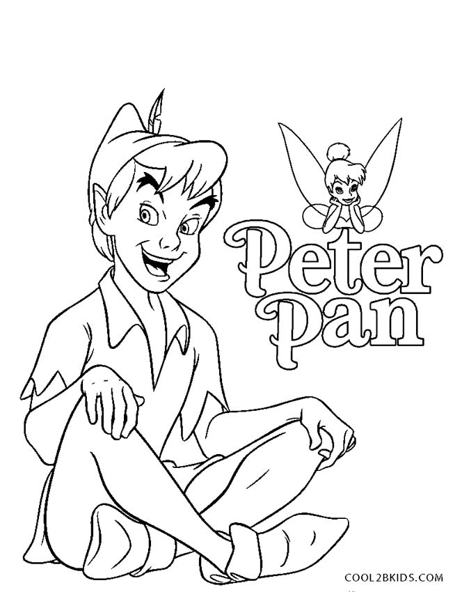 Free printable peter pan coloring pages for kids