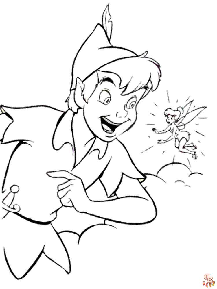 Free printable peter pan coloring pages for kids