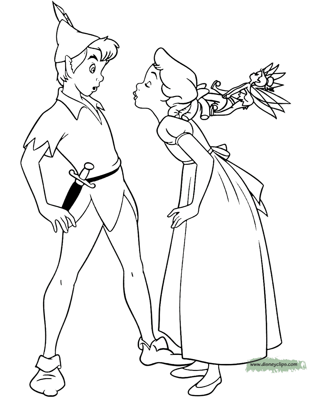 Printable peter pan coloring pages