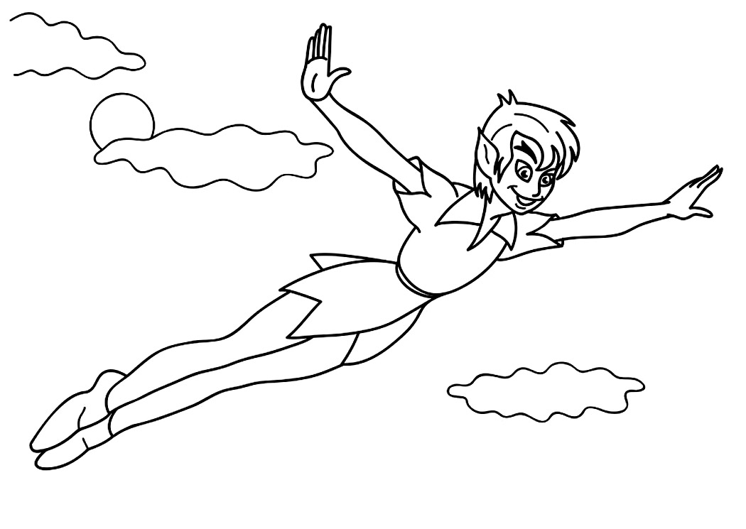 Free printable peter pan coloring pages for kids