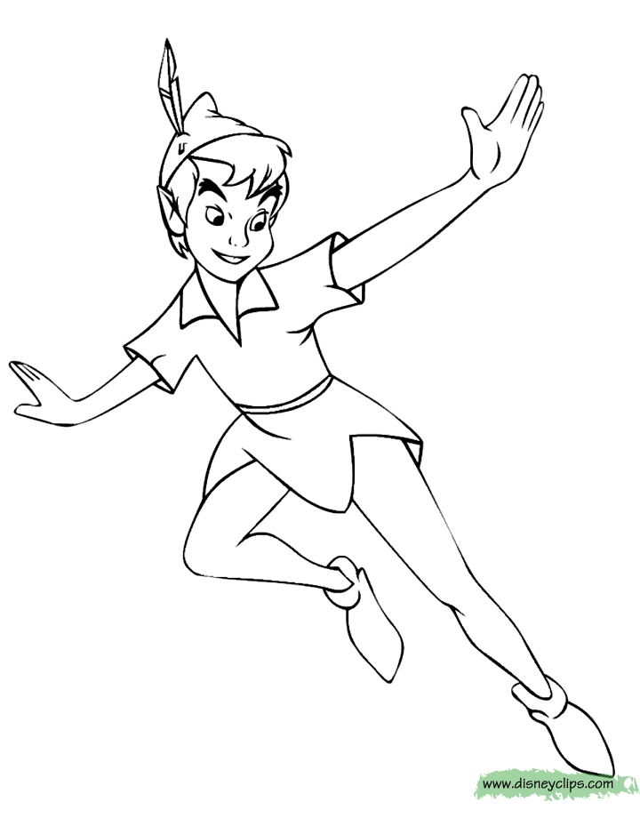 Printable peter pan coloring pages