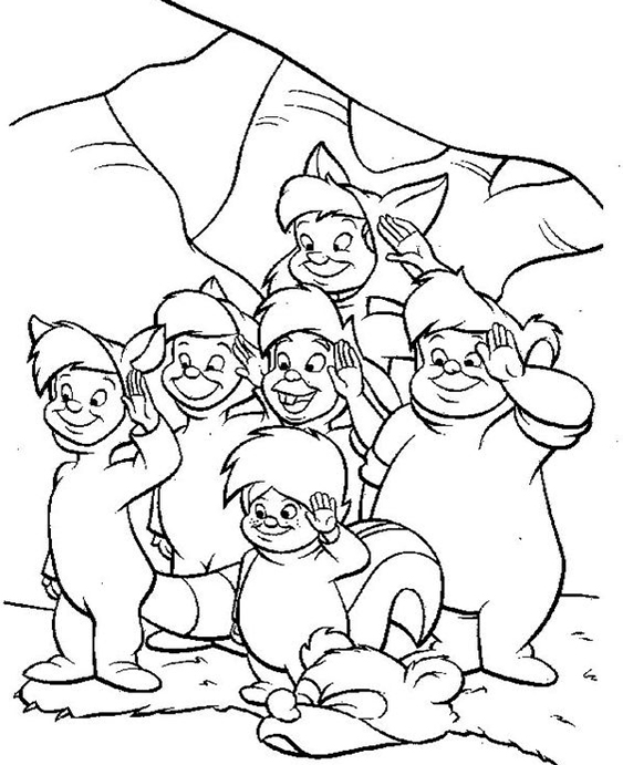 Free easy to print peter pan coloring pages