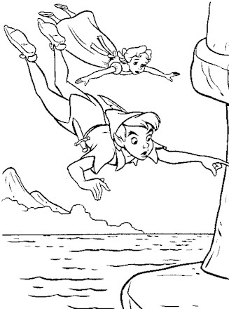 Peter pan coloring page