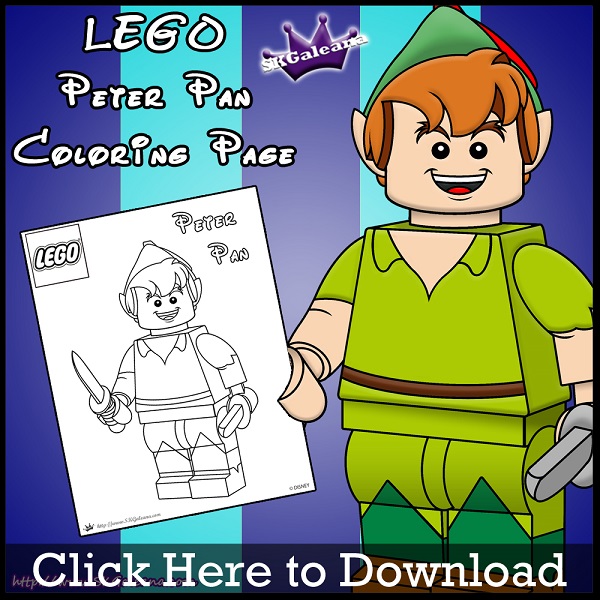 Free lego peter pan printable coloring page â