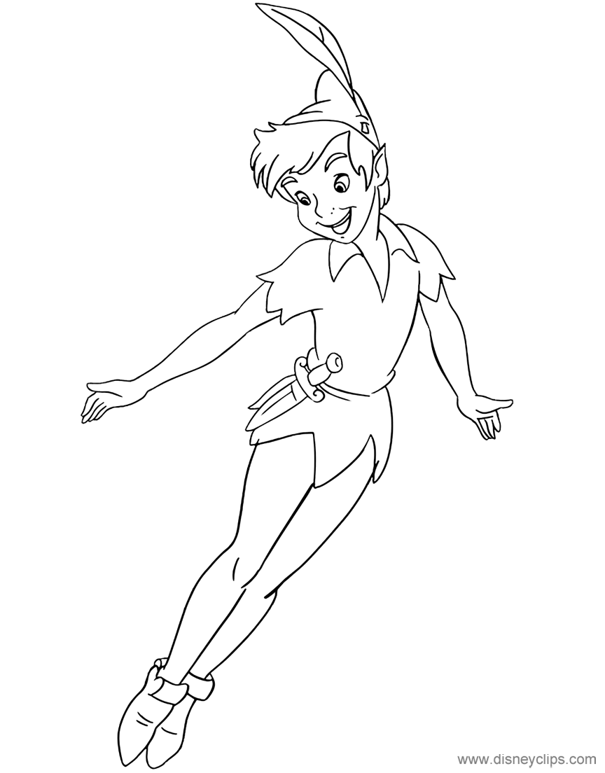 Printable peter pan coloring pages