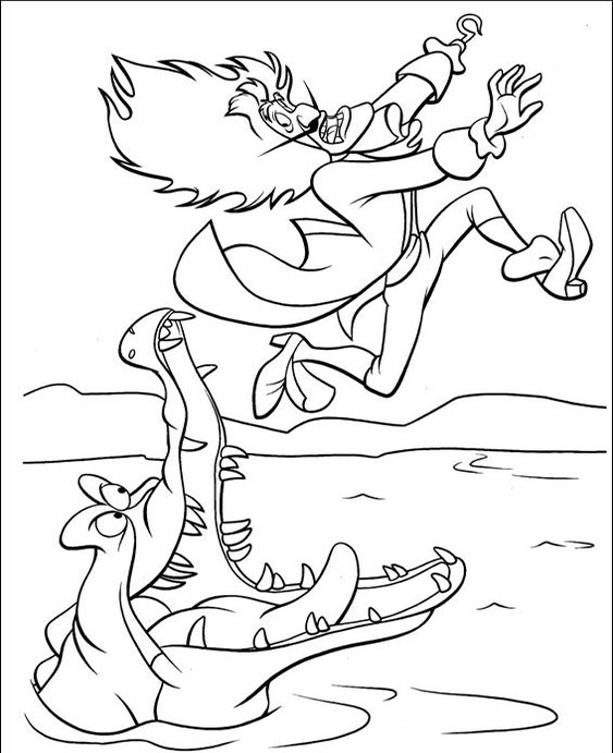 Free easy to print peter pan coloring pages