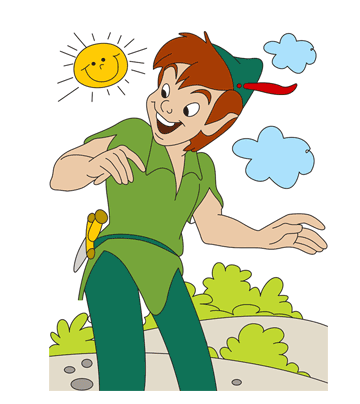 Peter pan coloring page coloring pages for kids to color and print