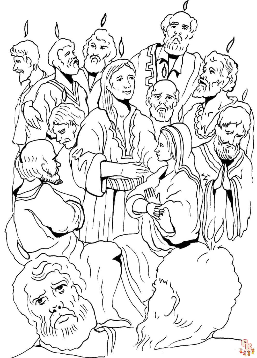 Printable peter preached about jesus coloring pages free