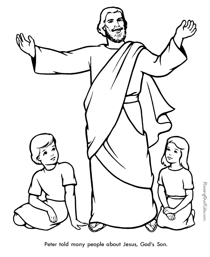 Peter bible coloring page