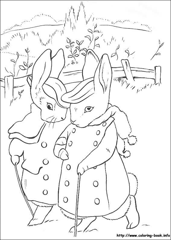 Peter rabbit coloring picture