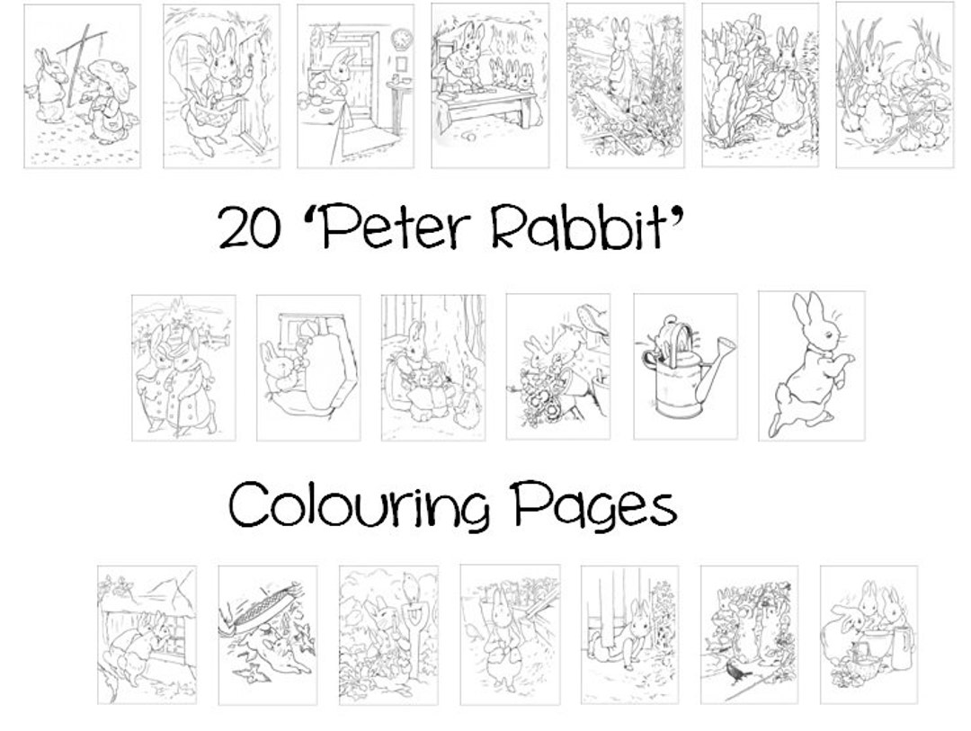 Peter rabbit colouring book pack x a sheets original beatrix potter designs rainy day holiday craft for children