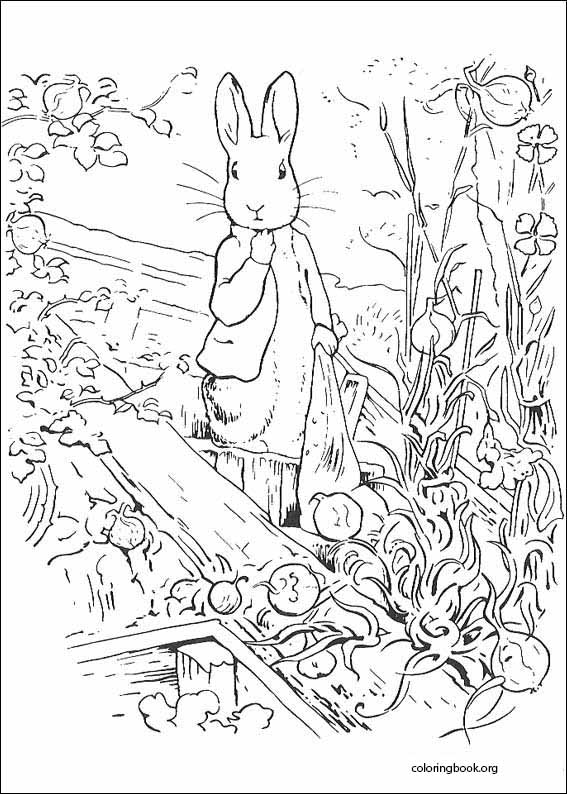 Peter rabbit coloring page