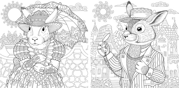 Thousand coloring book pages house royalty